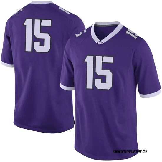 Trending] Buy New Max Duggan Jersey #15 TCU Alternate Football Grey